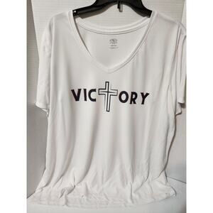 Faith Based T-shirt, Christian tops, Victory in Christ Womens v next XXXL (22)
